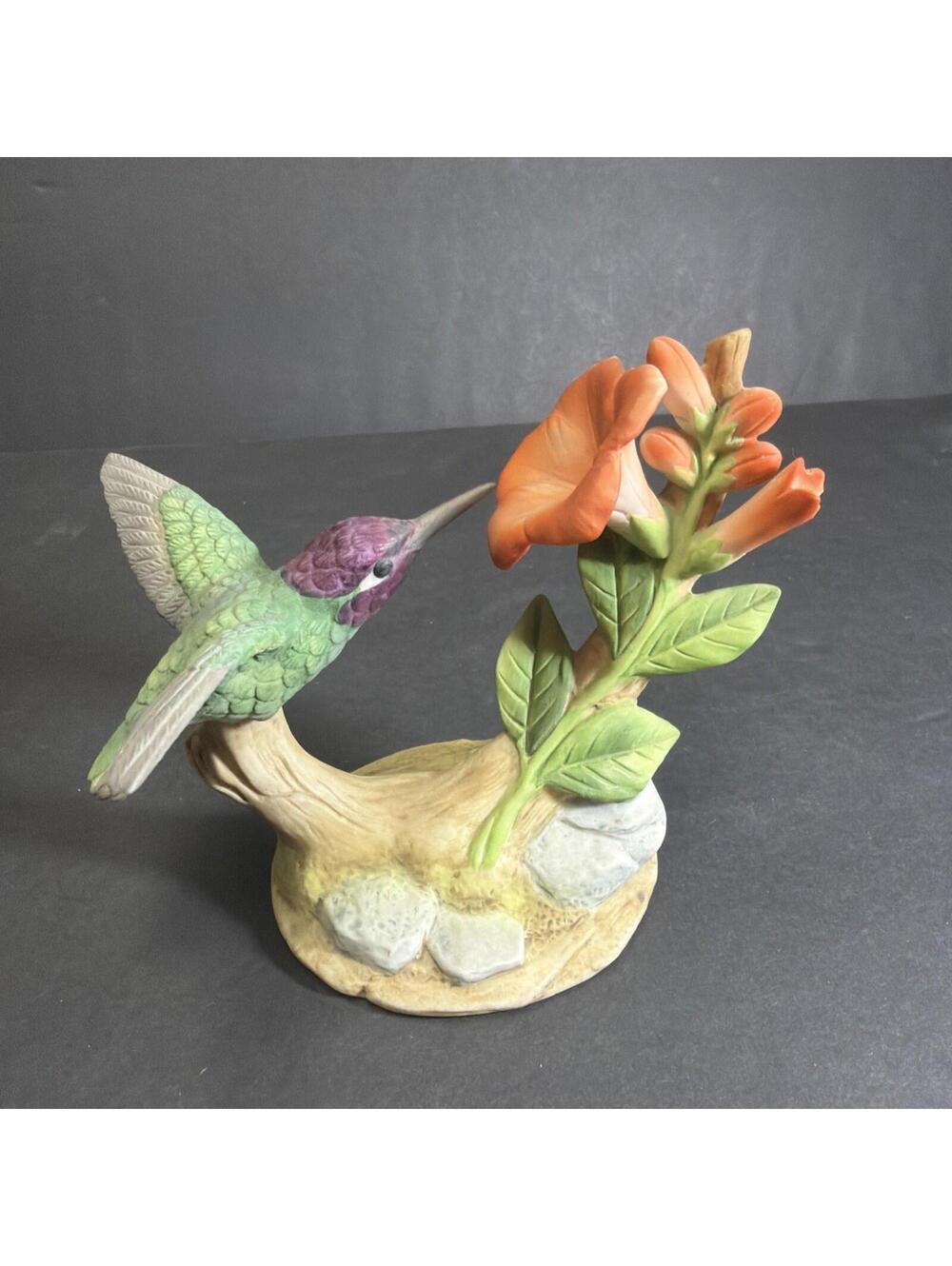 Vtg 1986 Andrea by Sadek Anna’s Hummingbird Figurine 7683 Spring Summer Japan